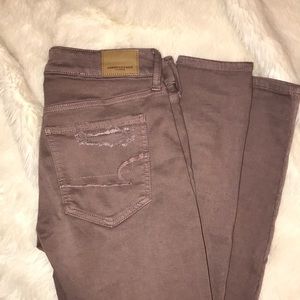american eagle purple jeans